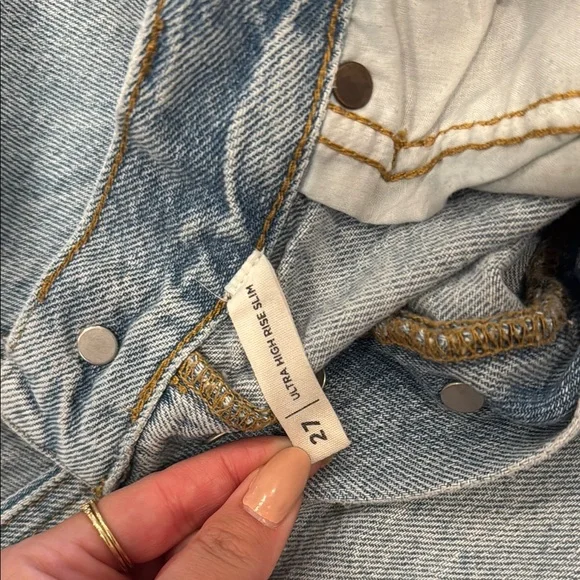 PacSun High Rise Blue Jeans Classic Denim - Picture 3 of 4